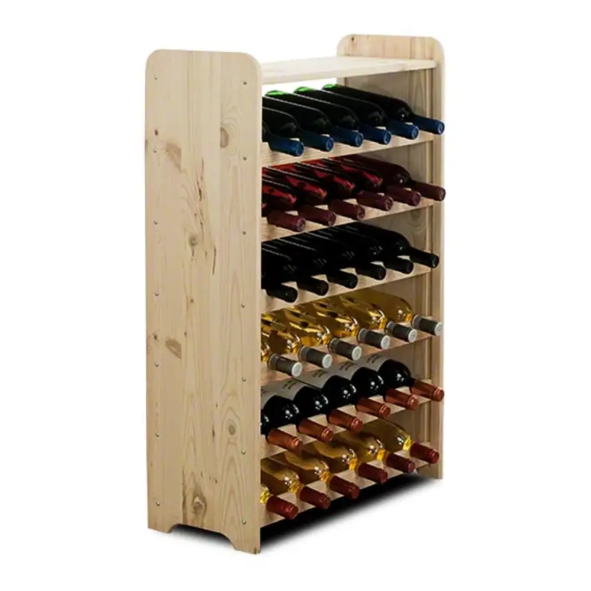 Weinregal PINOTWINE C | HxBxT 87,2x63,2x26,5cm | 36 Flaschen | Massives Kiefernholz | Natur unbehandelt