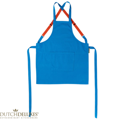 Schürze Dutchdeluxes Denim & Canvas Bretel Style Azure Blue