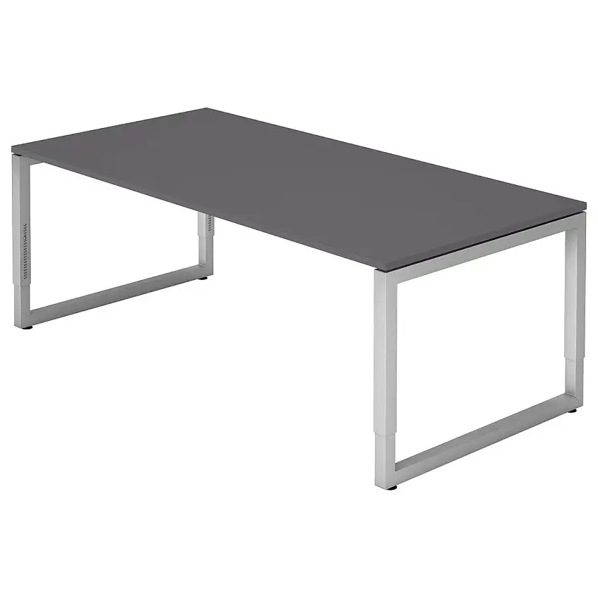 Hammerbacher RS2E Schreibtisch O-Fuß Gestell eckig 200 x 100 cm Graphit