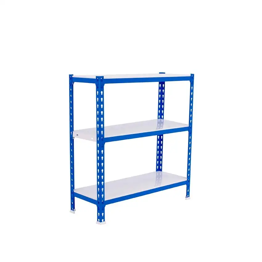 Schwerlastregal SMALL METAL SHARK | HxBxT 100x90x50cm | Fachlast 180kg | Blau-Weiß