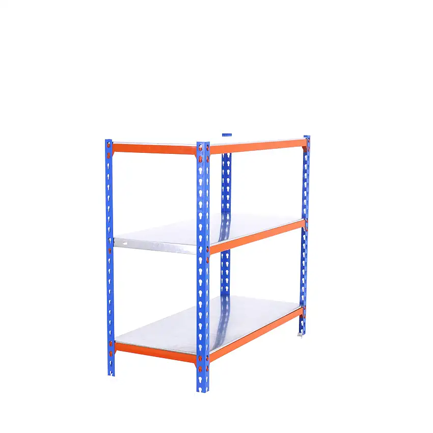 Schwerlastregal BABY METAL SHARK | HxBxT 90x100x30cm | Fachlast 180kg | Blau-Orange