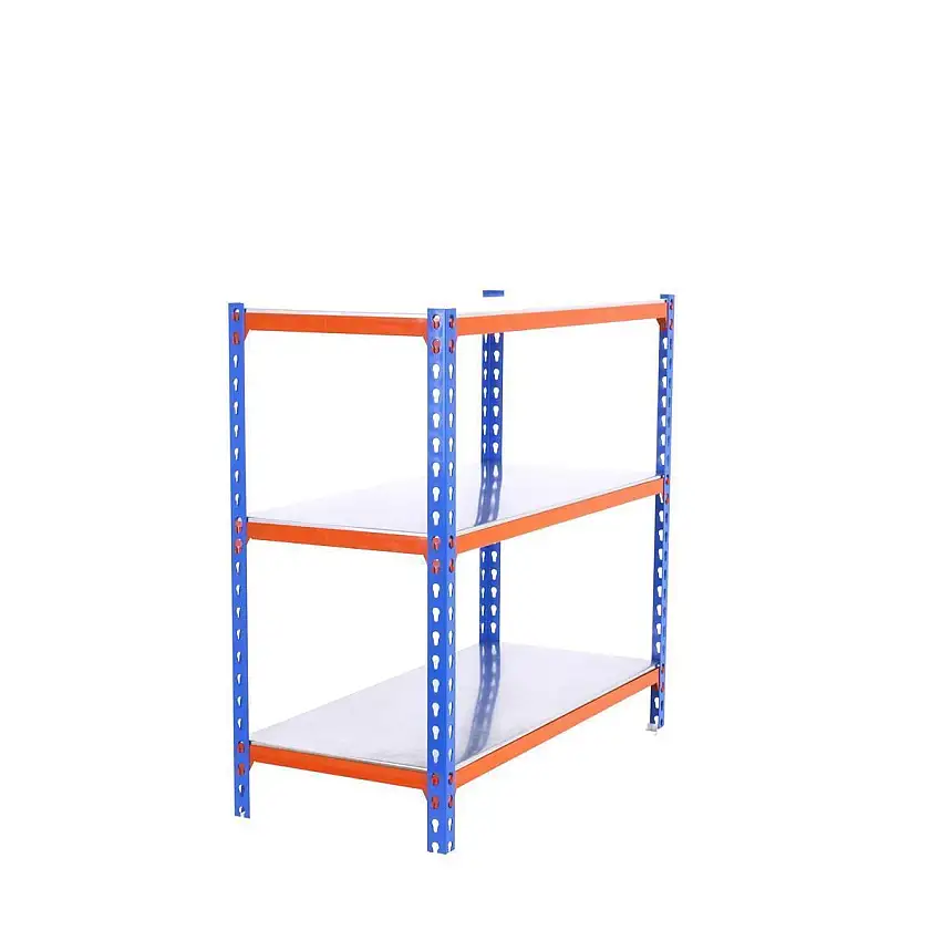 Schwerlastregal BABY METAL SHARK | HxBxT 90x120x50cm | Fachlast 200kg | Blau-Orange