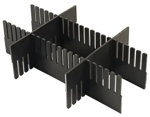 Trennkamm zur Unterteilung der Eurobox Classic | HxB 12x11,5cm | Polypropylen | Anthrazit
