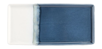 Servierschale Salt & Pepper Flow Blue / White 14 x 32 cm