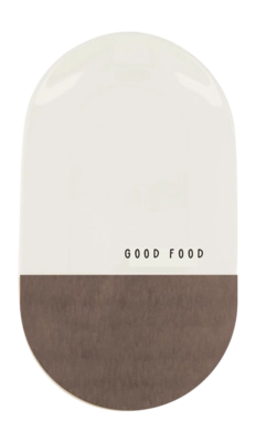 Servierschale Zusss Good Food Weiß / Braun