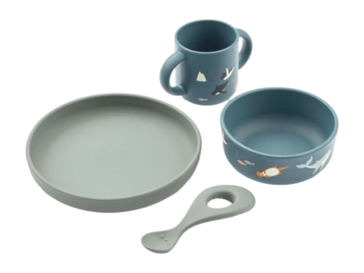 Geschirrset Liewood Vivi Printed Tableware Set Arctic Sea / Ocean View