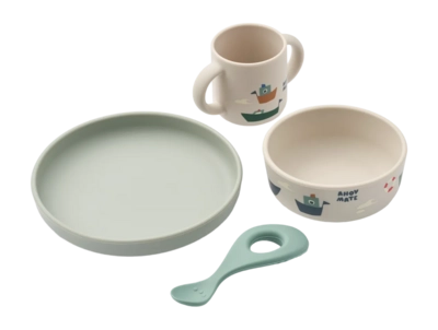 Tischset Liewood Vivi Printed Tableware Set Sailing / Sandy (4-teilig)