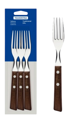 Tafelgabeln Tramontina Tradicional Braun (3er-Set)
