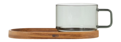 Teeglas AdHoc Impact inkl. Untersetzer 300 ml
