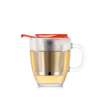 Teeglas Bodum Yoyo mit Filter Orange 350 ml