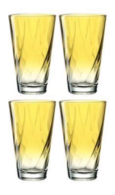 Tumbler Leonardo Twist Yellow 300 ml (4er-Set)