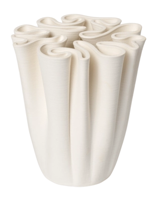 Vase Ferm Living Dedali Off-White 18 cm