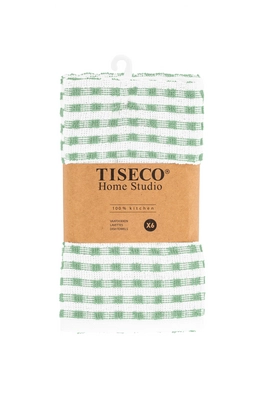 Geschirrhandtuch Tiseco Home Studio Oman Smoke Green (6er-Set) - 32 x 35 cm