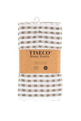 Geschirrhandtuch Tiseco Home Studio Oman Taupe (6er-Set) - 32 x 35 cm