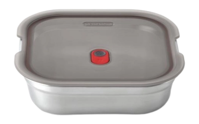 Frischhaltebox Black+Blum Meal Prep Square Grau 1,1L