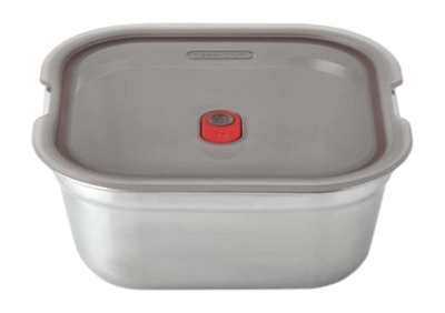Frischhaltebox Black+Blum Meal Prep Square Grau 1,4L