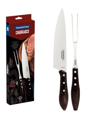 Fleischgabel und -Messer Tramontina Churrasco Braun (2-teilig)