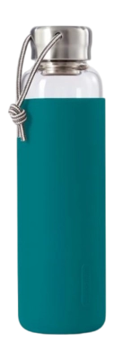 Wasserflasche Black+Blum Glass Water Bottle Blau 600 ml