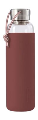 Wasserflasche Black+Blum Glass Water Bottle Bordeaux 600 ml