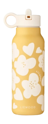 Wasserflasche Liewood Falk Water Bottle Flower / Lemon Yellow 350 ml