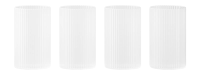 Wasserglas Ferm Living Ripple Frosted 140 ml (4er-Set)