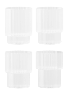Wassergläser Ferm Living Ripple Frosted 200 ml (4er-Set)