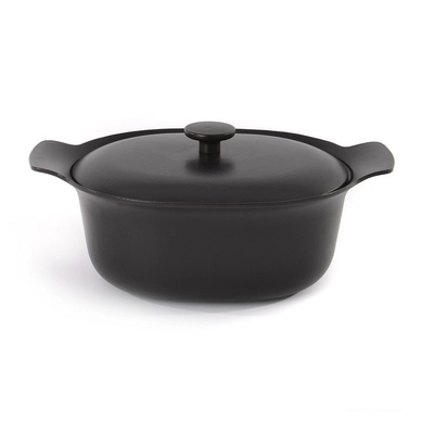 Kochtopf BergHOFF Ron Line Oval mit Deckel Gusseisen Schwarz