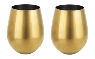 Weinglas Viski Stemless Gold 532 ml (2er-Set)