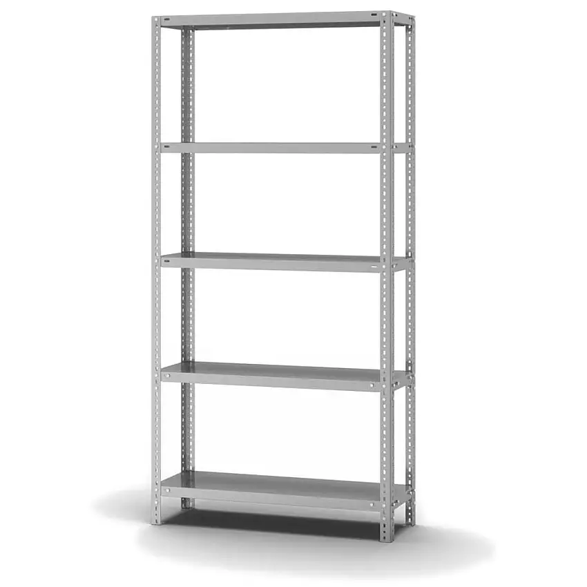 Edelstahl Fachbodenregal Schraubsystem MAGNUS Made in Germany | Grundregal | HxBxT 200x100x30cm | 5 Ebenen | Fachlast 200kg | Edelstahl
