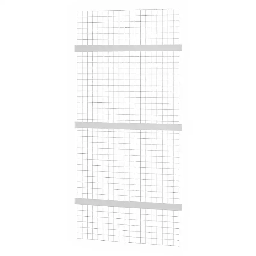 Gitter-Rückwand für Fachbodenregale Stecksystem MAGNUS Made in Germany | passend zu HxB 200x100cm | Masche 5x5cm | Stärke 2,4mm | Verzinkt