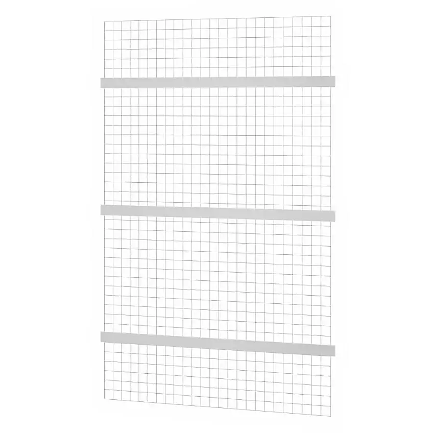 Gitter-Rückwand für Fachbodenregale Stecksystem MAGNUS Made in Germany | passend zu HxB 200x130cm | Masche 5x5cm | Stärke 2,4mm | Verzinkt