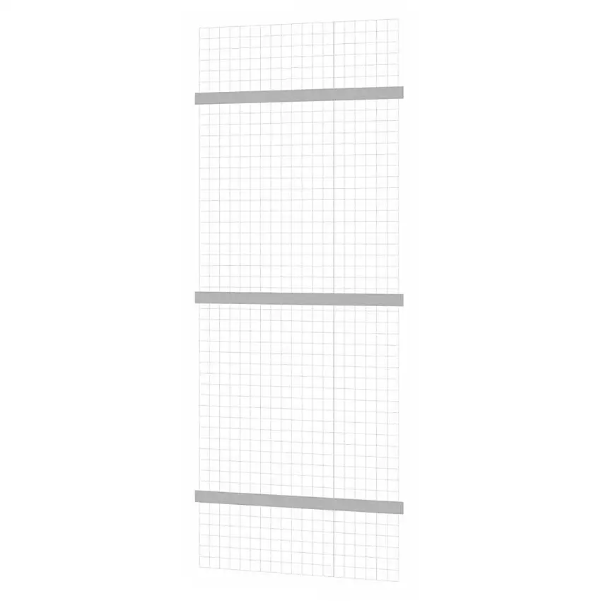 Gitter-Rückwand für Fachbodenregale Stecksystem MAGNUS Made in Germany | passend zu HxB 250x100cm | Masche 5x5cm | Stärke 2,4mm | Verzinkt