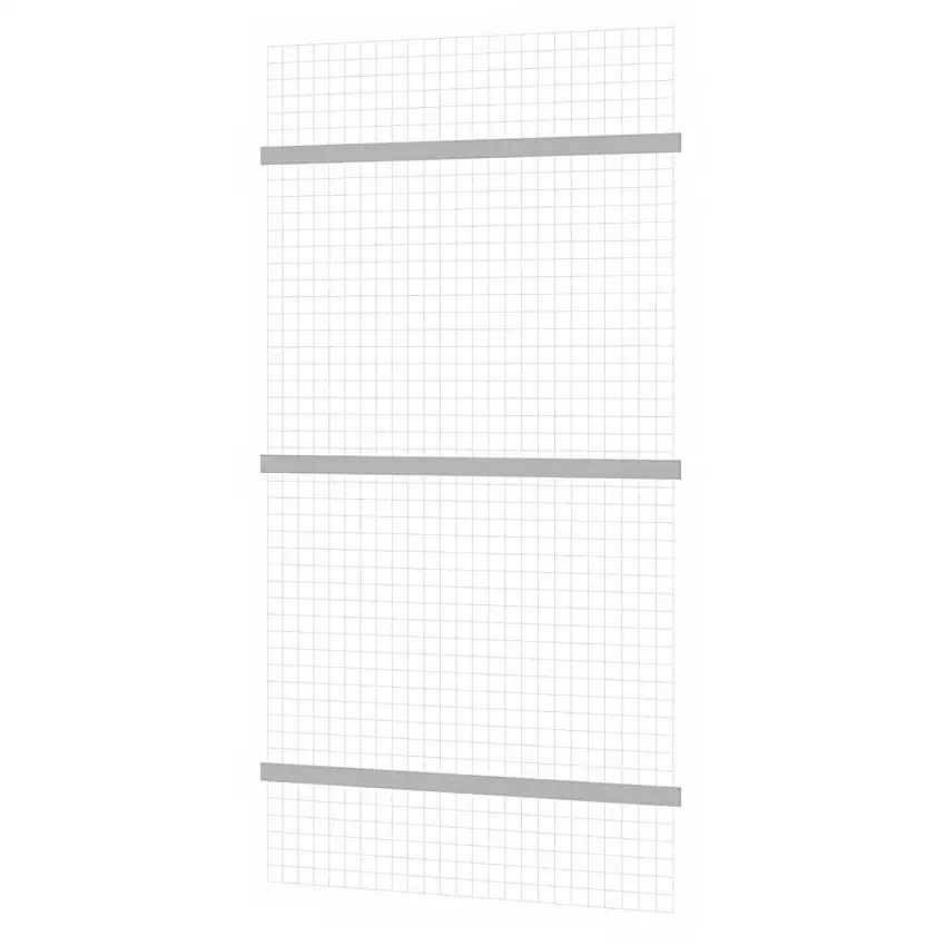 Gitter-Rückwand für Fachbodenregale Stecksystem MAGNUS Made in Germany | passend zu HxB 250x130cm | Masche 5x5cm | Stärke 2,4mm | Verzinkt