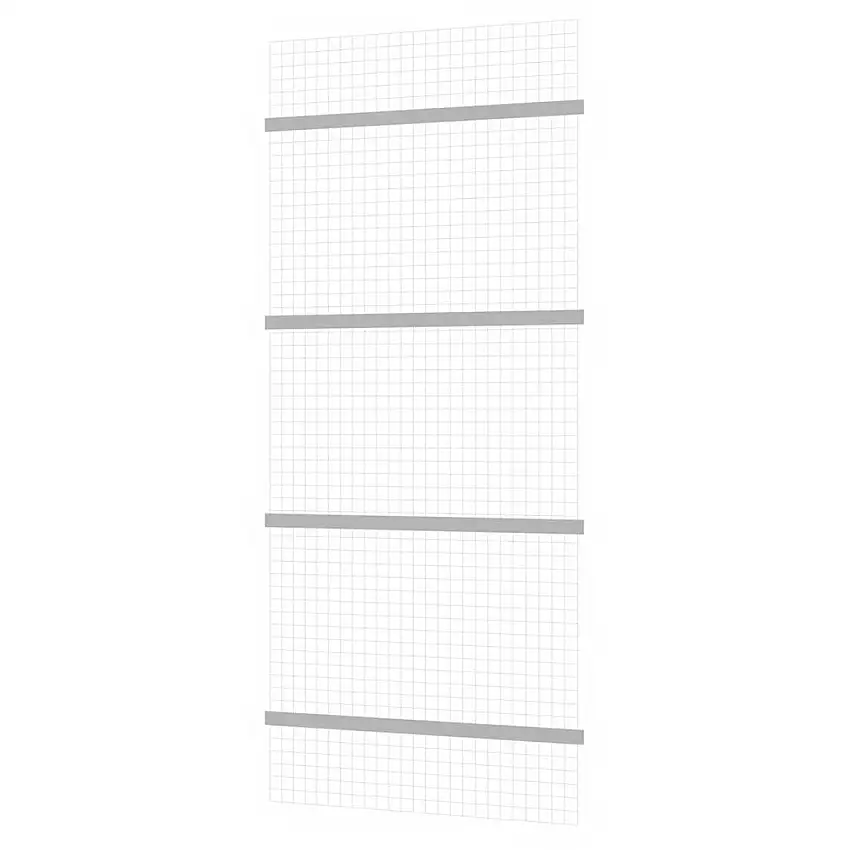 Gitter-Rückwand für Fachbodenregale Stecksystem MAGNUS Made in Germany | passend zu HxB 300x130cm | Masche 5x5cm | Stärke 2,4mm | Verzinkt