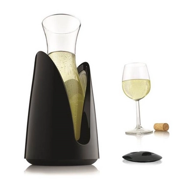 Getränkekühler Active Cooling Vacu Vin Schwarz